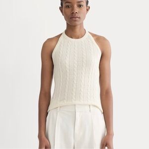 NWT Everlane 
The Cable Halter in Cotton Cashmere